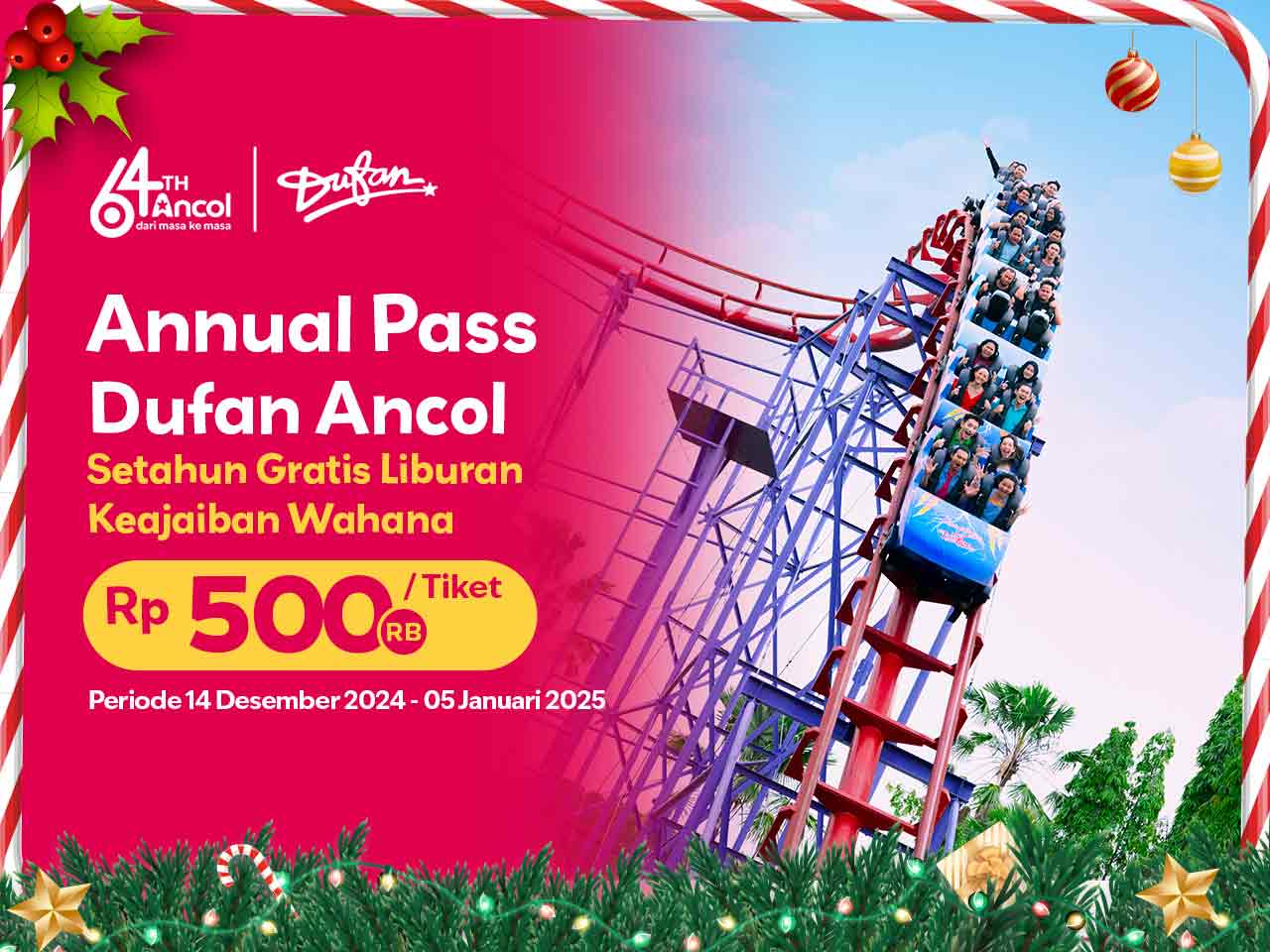 Dengan Annual Pass, Bisa Setahun Gratis Liburan di Dufan